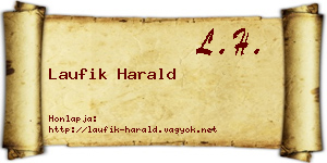 Laufik Harald névjegykártya